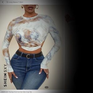 Shein Cutout Tieback Tee